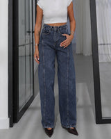 High-Waist Panel Jeans