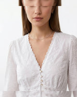 Lace Detail V-Neck Blouse