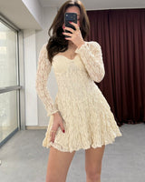 Lace Flare Mini Dress