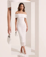 Lace Midi Elegant Dress