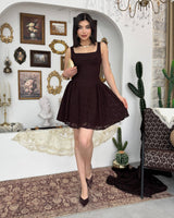 Lace Sculpted Mini Dress