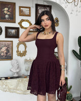 Lace Sculpted Mini Dress