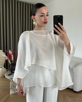 Layered Cape Flow Top