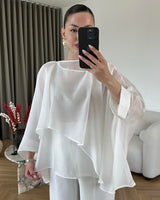 Layered Cape Flow Top