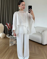 Layered Cape Flow Top