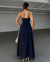 Linen Corset Maxi Dress