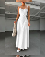 Linen Corset Maxi Dress