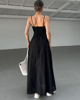 Linen Corset Maxi Dress