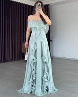 Lisa Ruffle Corset Gown