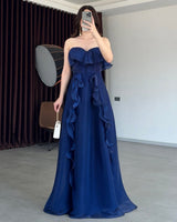 Lisa Ruffle Corset Gown