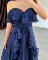 Lisa Ruffle Corset Gown
