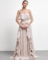 Lisa Ruffle Corset Gown