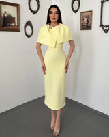 Louvre Cape Midi Dress