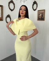 Louvre Cape Midi Dress