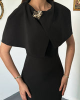 Louvre Cape Midi Dress