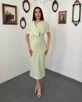 Louvre Cape Midi Dress