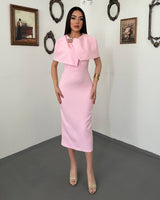 Louvre Cape Midi Dress