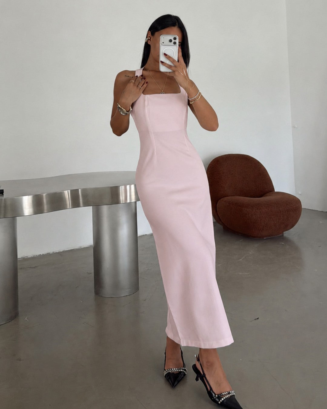 Lureva Square-Neck Dress