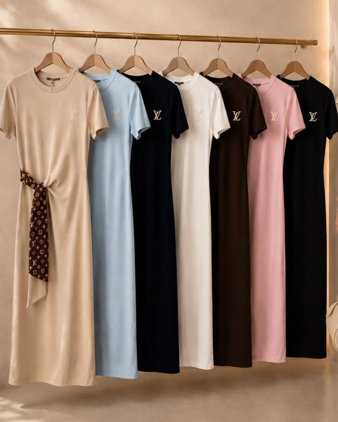 Luxe Contour Midi Dress