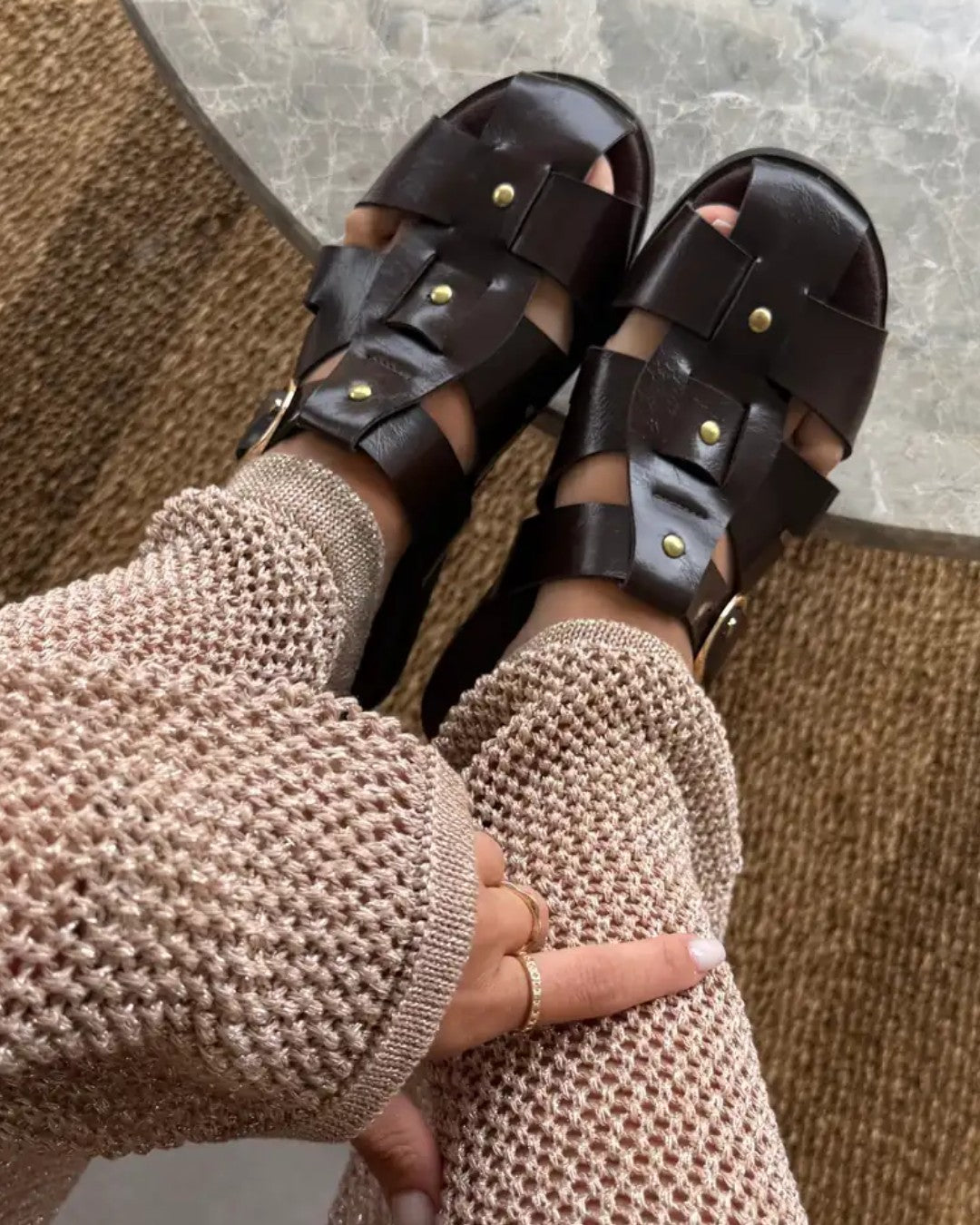 Marais Leather Sandals