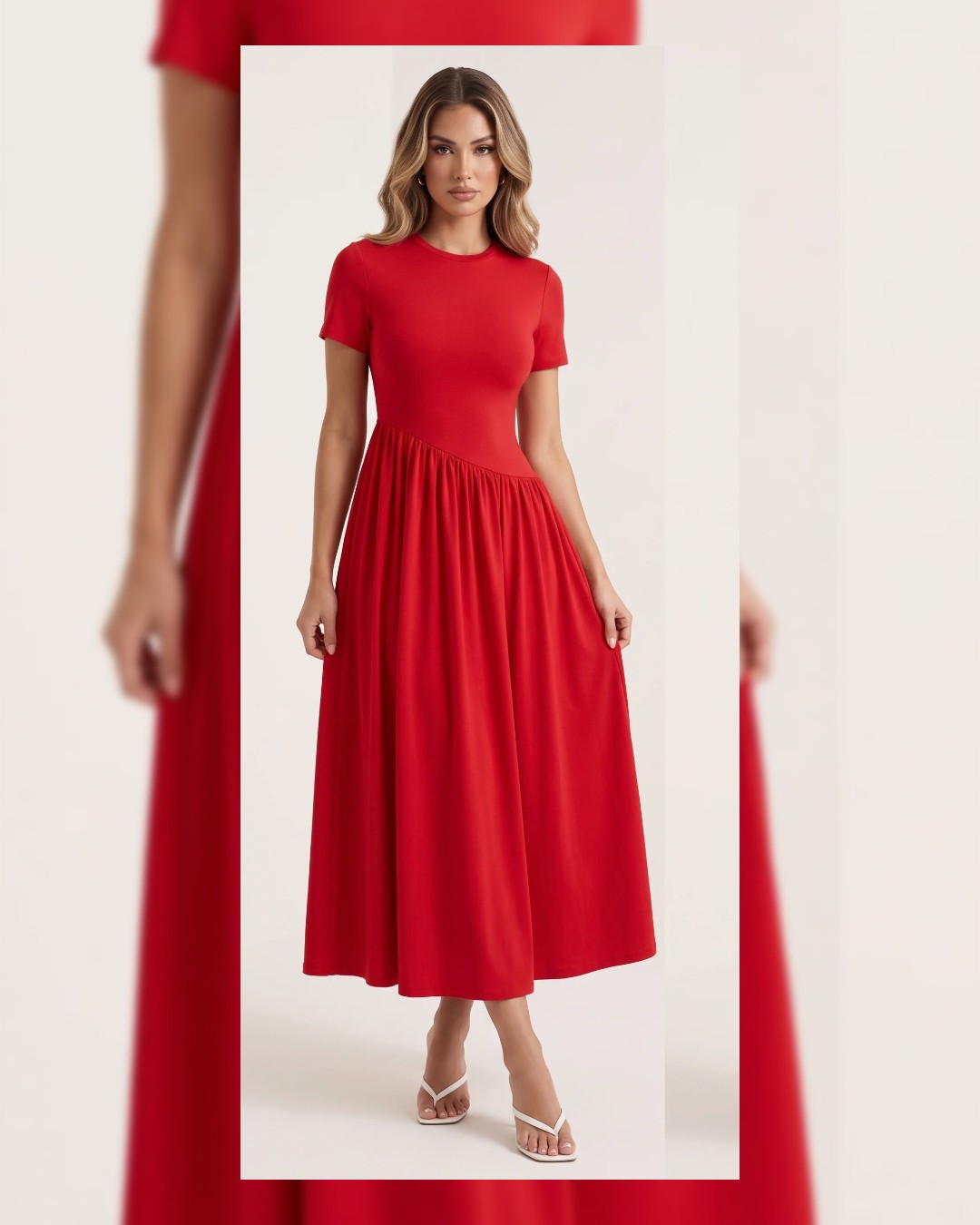 Margaux Asymmetric-Waist Maxi Dress