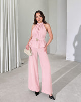 Marielle Halter Peplum Jumpsuit