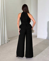 Marielle Halter Peplum Jumpsuit