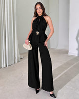 Marielle Halter Peplum Jumpsuit