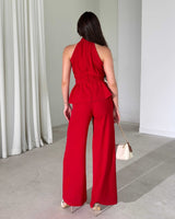 Marielle Halter Peplum Jumpsuit