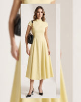 Marielle High-Neck Midi Dress