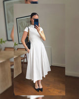 Marielle High-Neck Midi Dress
