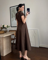 Marielle High-Neck Midi Dress