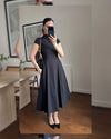 Marielle High-Neck Midi Dress