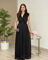 Midnight Grace Wrap Maxi Dress