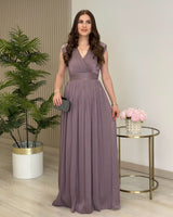 Midnight Grace Wrap Maxi Dress