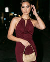 Midnight Muse Halter Dress