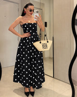 Milky Polka Maxi Dress