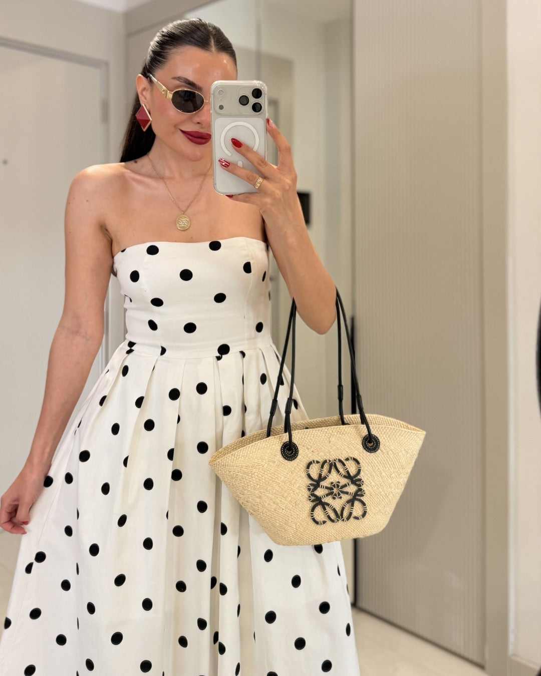 Milky Polka Maxi Dress