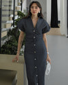Modern Dot Midi Denim