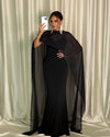 Noir Cape Gown