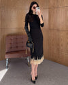 Noir Lace Midi Skirt