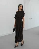 Off-Shoulder Asymmetric Dress