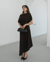 Off-Shoulder Asymmetric Dress