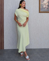 Off-Shoulder Asymmetric Dress