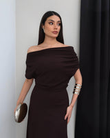 Off-Shoulder Asymmetric Dress