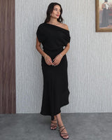 Off-Shoulder Asymmetric Dress