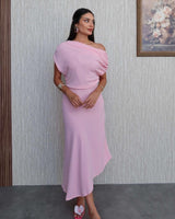 Off-Shoulder Asymmetric Dress
