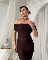 Off-Shoulder Lace Siren Gown