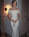 Off-Shoulder Lace Siren Gown