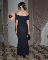 Off-Shoulder Lace Siren Gown